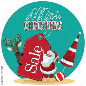 Set of 7 Stacking / Nesting Santa Christmas Gift Boxes